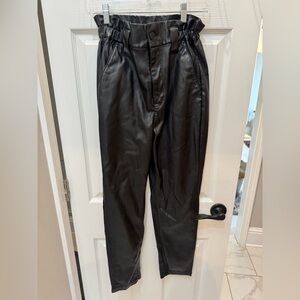 Express Black Leather Dress Pants